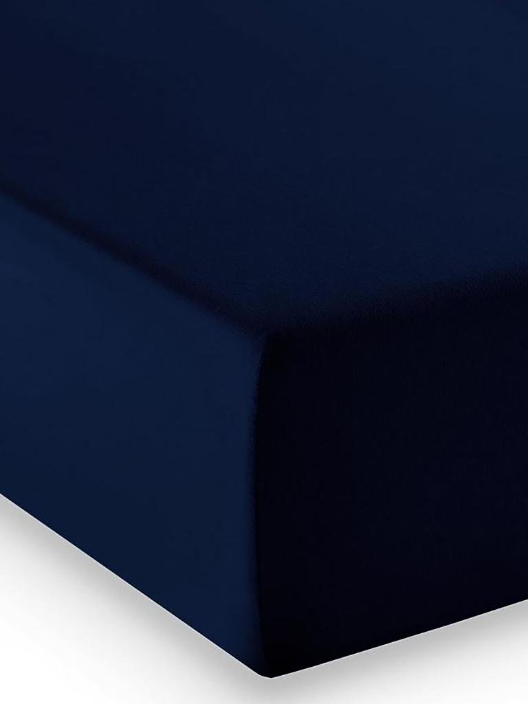 FLEURESSE | Spannleintuch "Elasto Comfort" 150x200cm (Marine) | blau