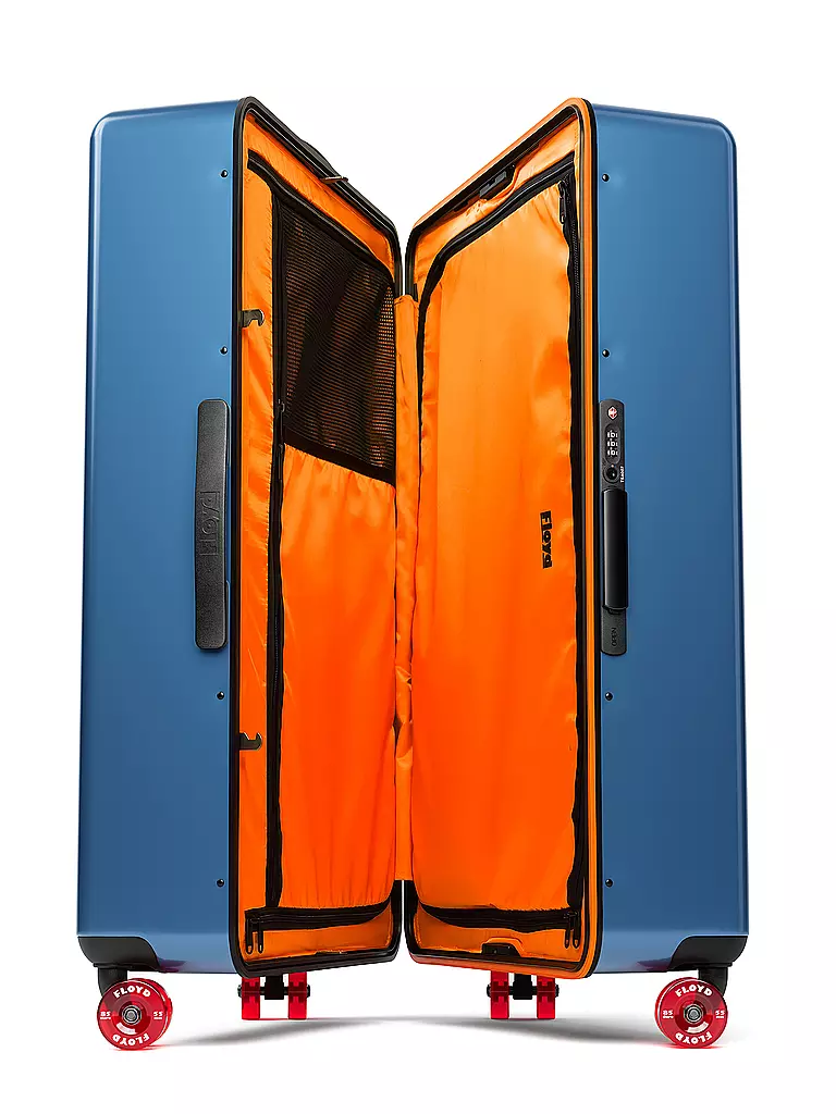 FLOYD | Trolley FLOYD TRUNK 78cm Pacific Blue | orange
