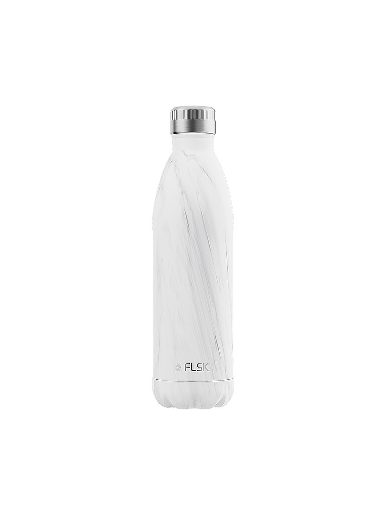 FLSK Trinkflasche 0,75l White Marble weiß