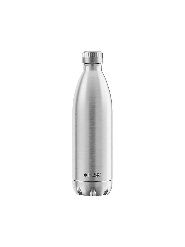 FLSK Trinkflasche 1l Edelstahl  silber