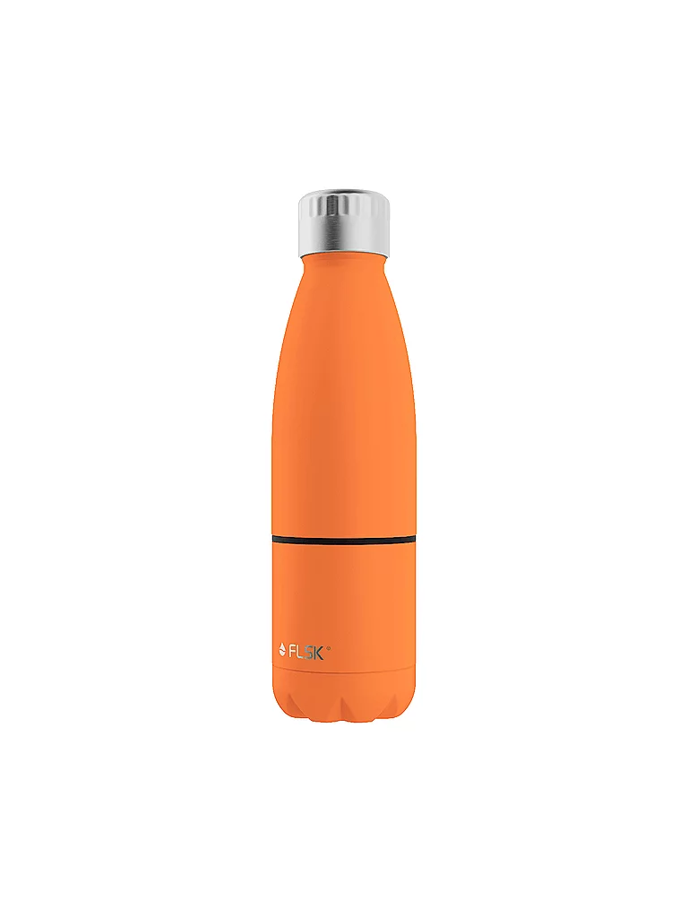 FLSK Isolierflasche - Trinkflasche mit Becher 0,7l Trail-Orange orange