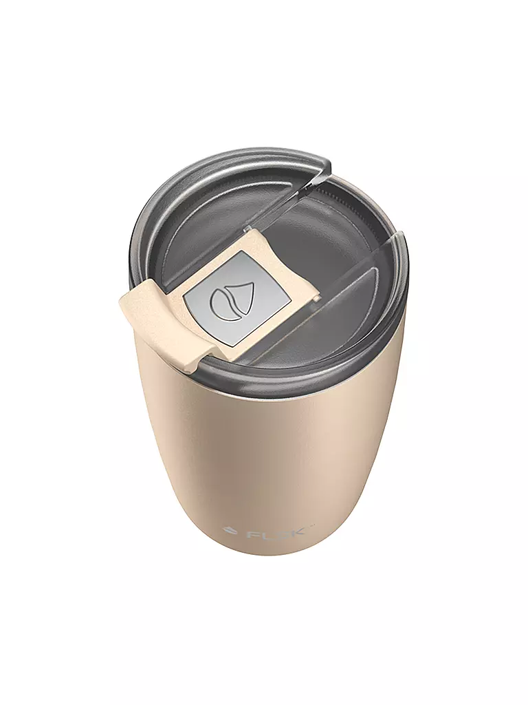 FLSK | Isolierbecher - Thermosbecher CUP Coffee to go-Becher 0,35l Edelstahl Sand | beige