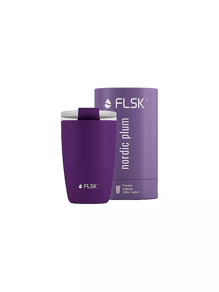FLSK | Isolierbecher - Thermosbecher CUP Coffee to go-Becher 0,35l Nordic Plum | dunkelgrün