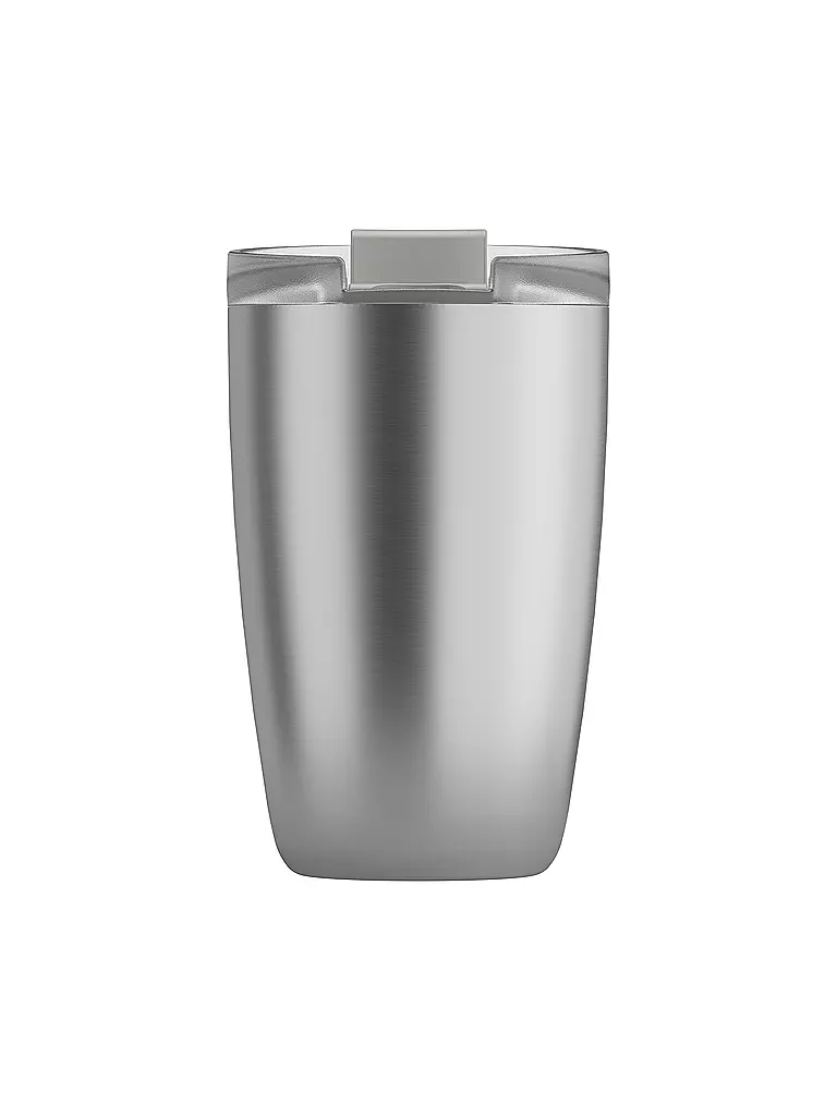 FLSK | Isolierbecher - Thermosbecher CUP Coffee to go-Becher 0,35l Stainless | silber