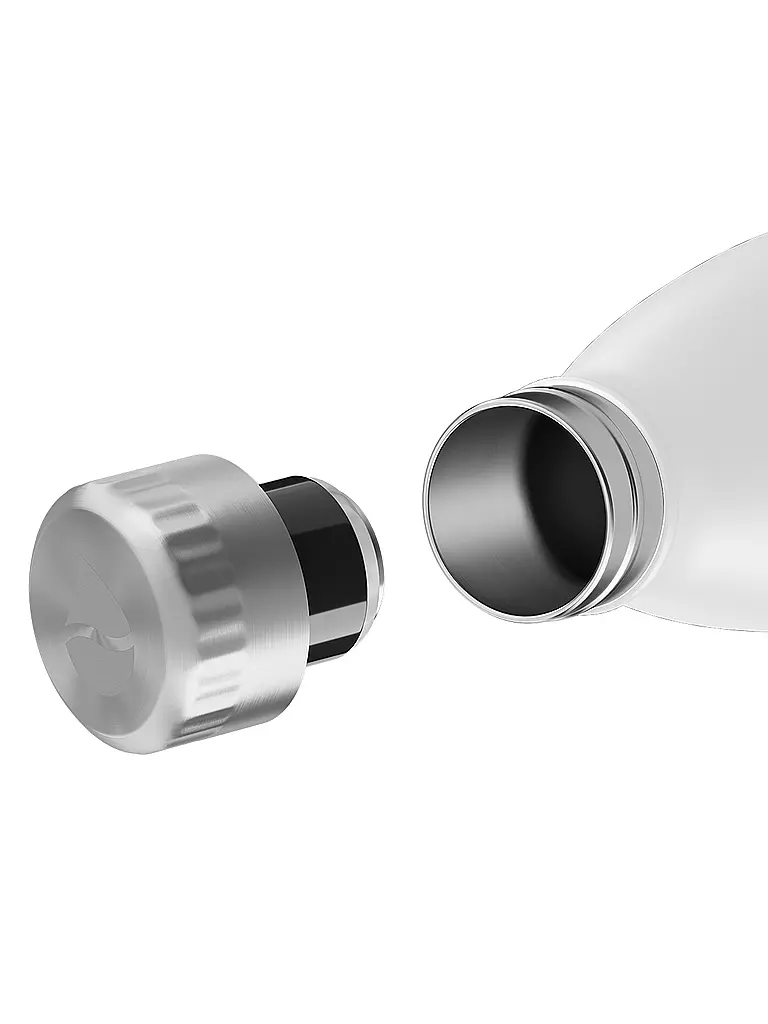 FLSK | Isolierflasche - Thermosflasche 0,5l Edelstahl White | dunkelrot