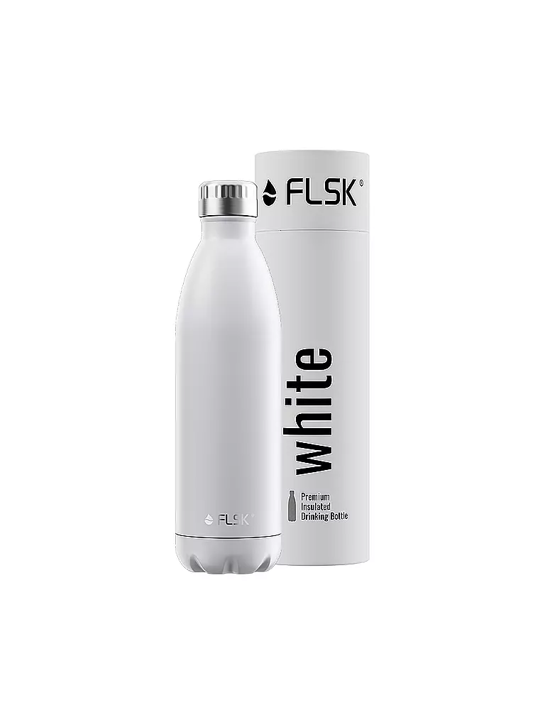 FLSK | Isolierflasche - Thermosflasche 0,75l White | dunkelrot