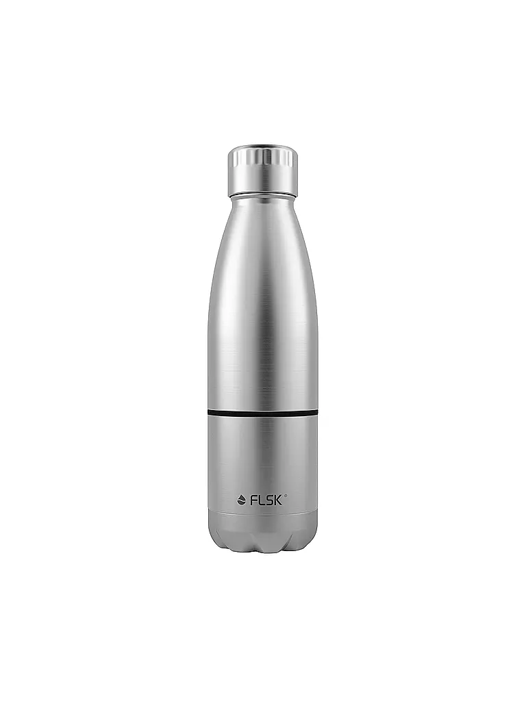 FLSK | Isolierflasche - Trinkflasche mit Becher 0,7l  Stainless | silber