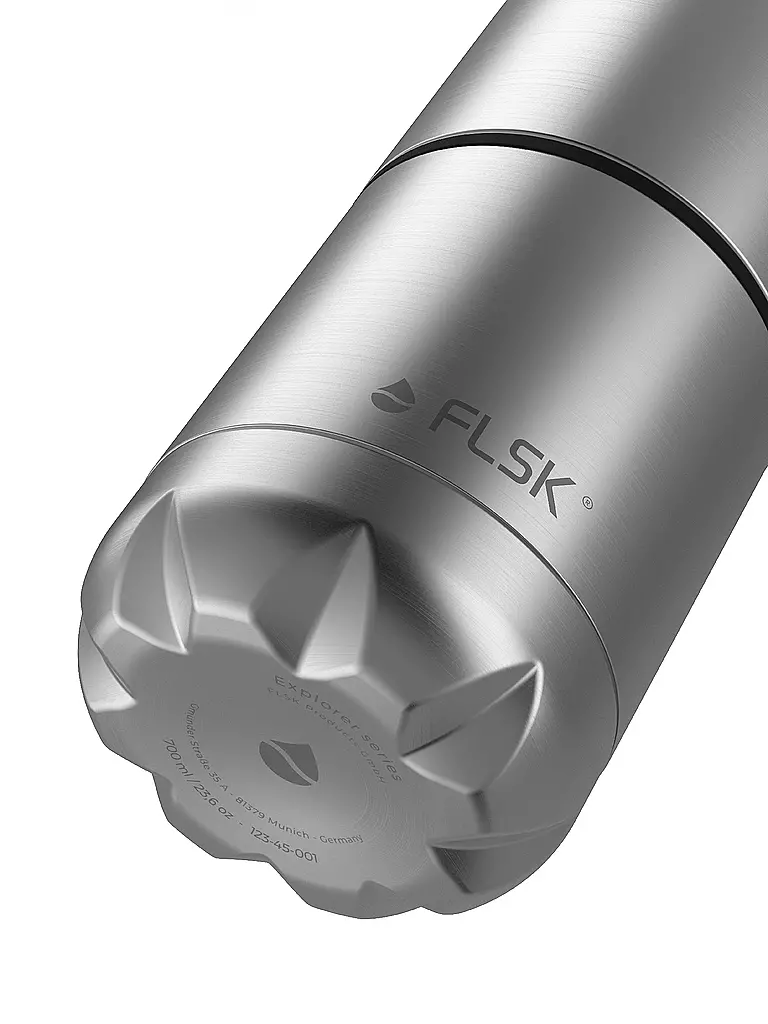 FLSK | Isolierflasche - Trinkflasche mit Becher 0,7l  Stainless | dunkelgrün