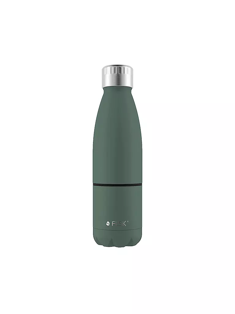 FLSK | Isolierflasche - Trinkflasche mit Becher 0,7l Ridge-Green | dunkelgrün