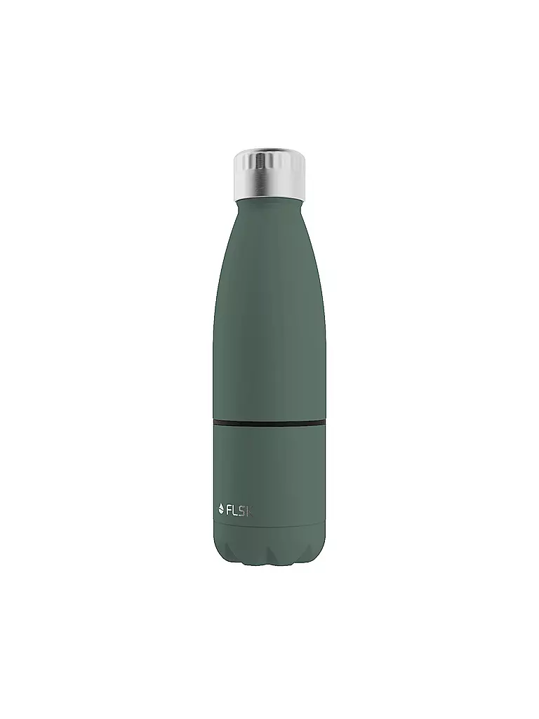 FLSK | Isolierflasche - Trinkflasche mit Becher 0,7l Ridge-Green | dunkelgrün