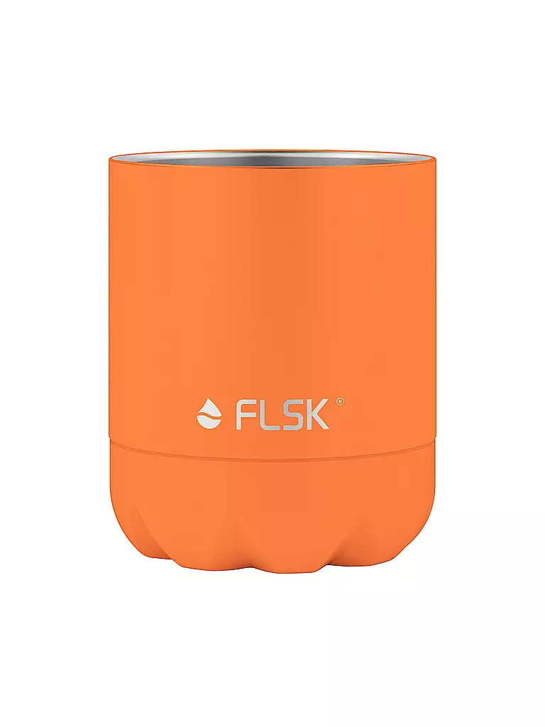 FLSK | Isolierflasche - Trinkflasche mit Becher 0,7l Trail-Orange | orange