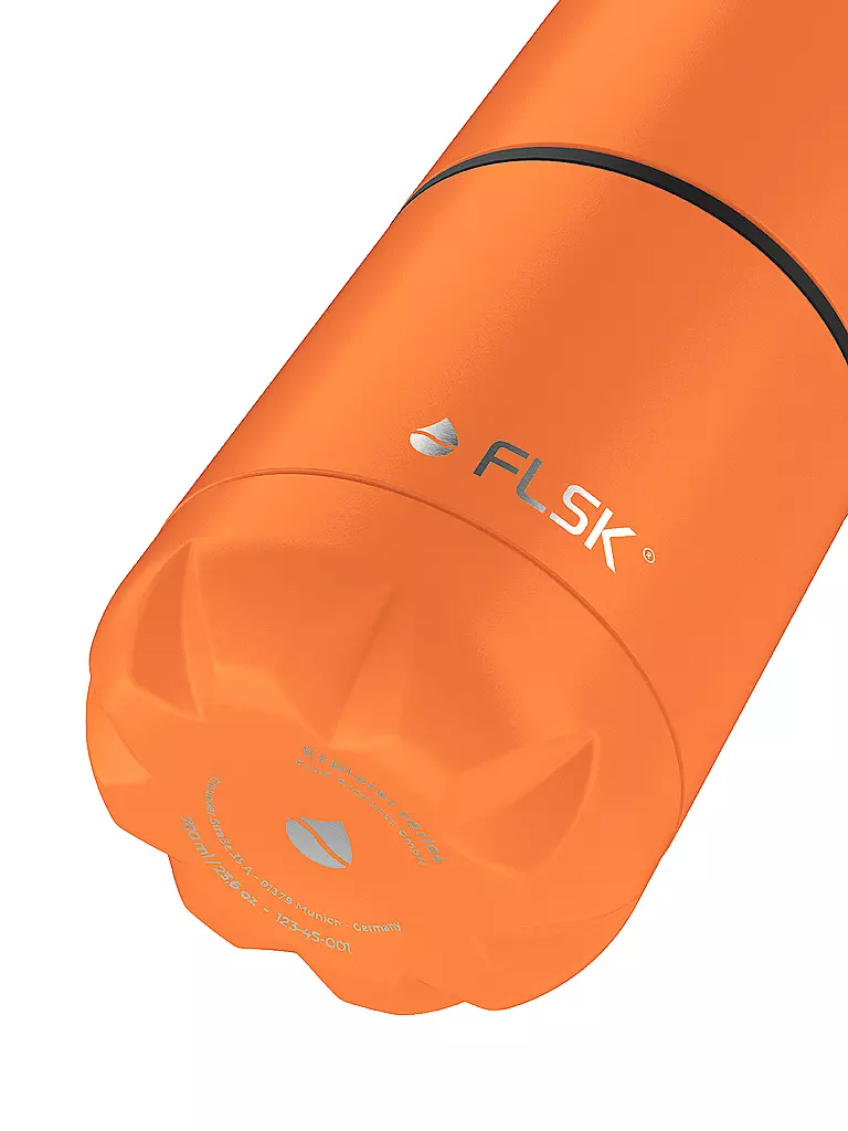 FLSK | Isolierflasche - Trinkflasche mit Becher 0,7l Trail-Orange | orange