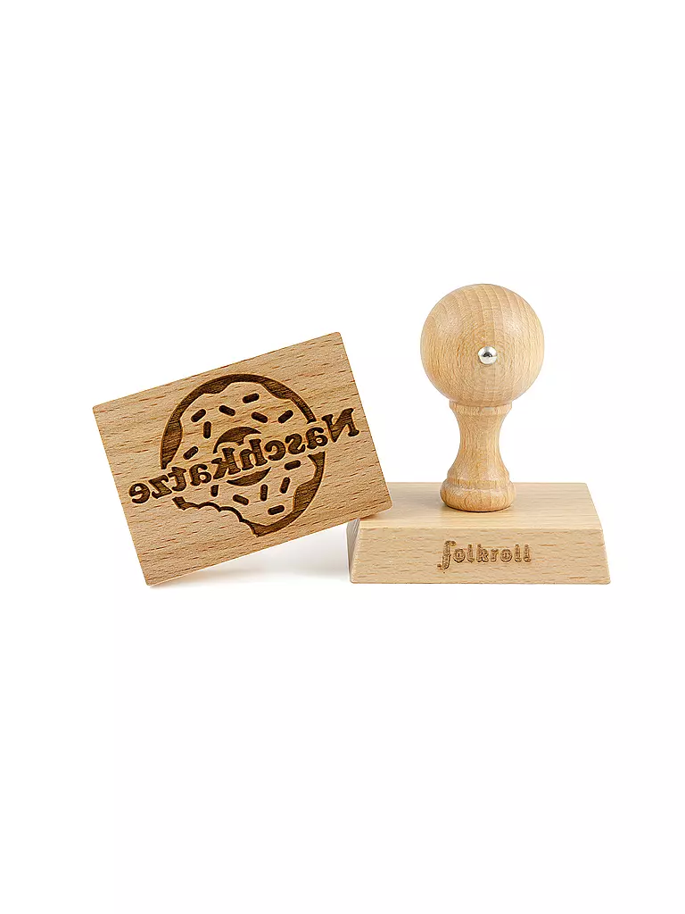 FOLKROLL | Keksstempel 70x50mm Naschkatze | braun