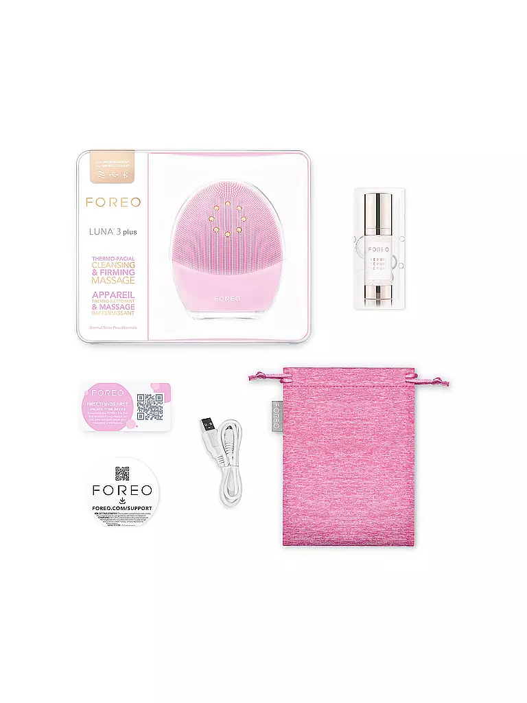 FOREO | LUNA™ 3 plus normal skin - Thermo-Gesichtsreinigungsgerät mit Mikrostrom für normale Haut | pink