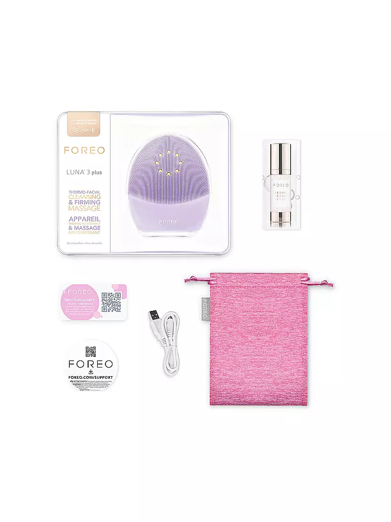 FOREO | LUNA™ 3 plus sensitive skin - Thermo-Gesichtsreinigungsgerät mit Mikrostrom für empfindliche Haut | lila