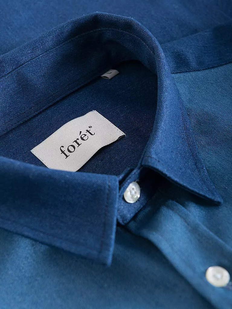 FORET | Hemd Overshirt Tin | blau