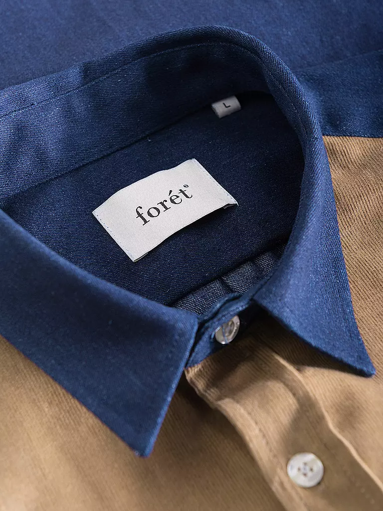 FORET | Hemd Overshirt Tin | blau