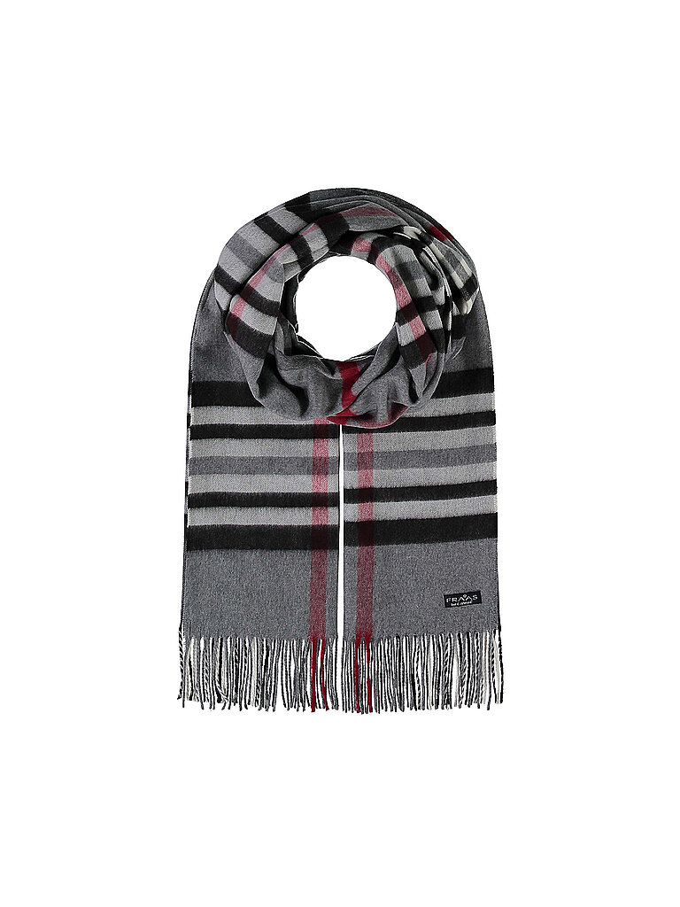 FRAAS Cashmink Schal 56 x 200 cm - Weicher als Kaschmir - Made in Germany - Schal kariert für Damen und Herren - Perfekt für Herbst und Winter Grau