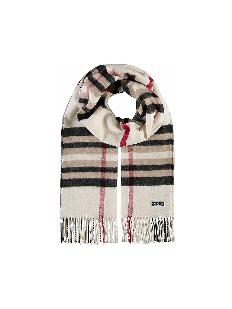 FRAAS Cashmink Schal 56 x 200 cm - Weicher als Kaschmir - Made in Germany - Schal kariert für Damen und Herren - Perfekt für Herbst und Winter Weiß