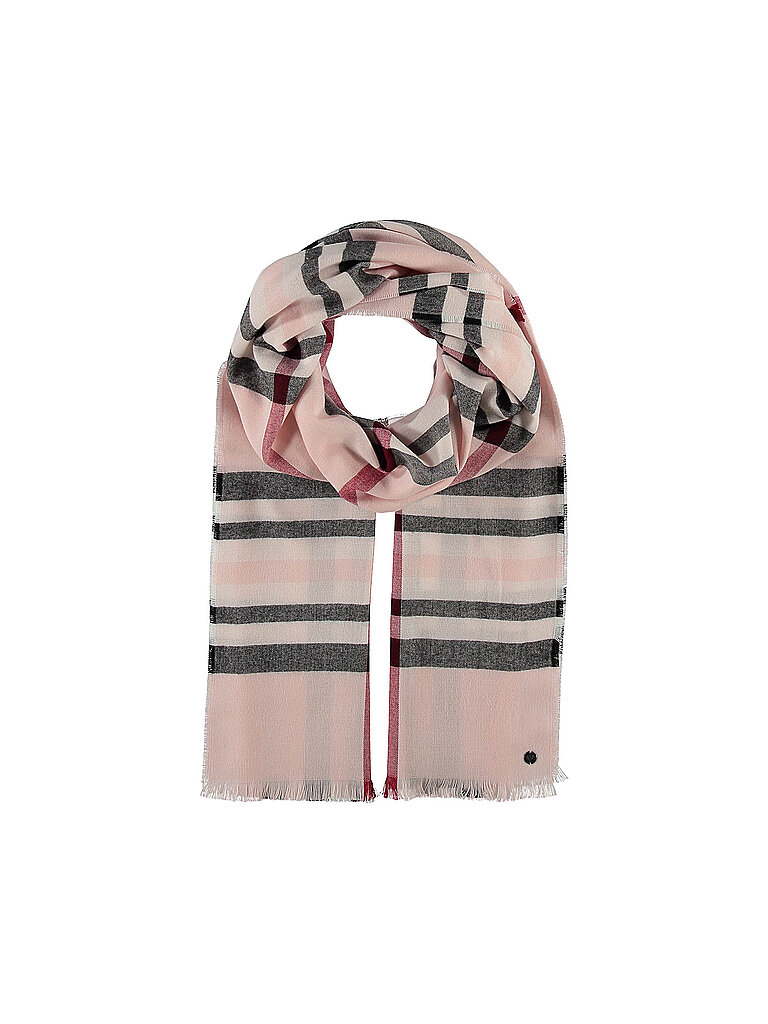 Fraas Schal Damen rosa kariert