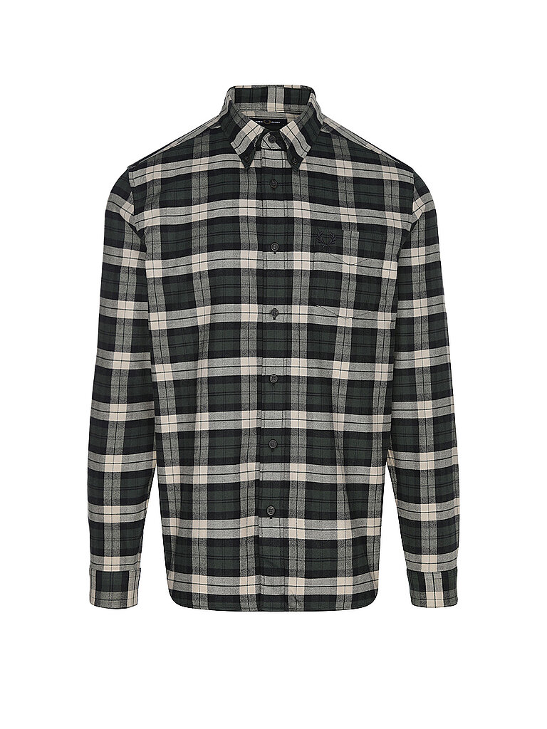 FRED PERRY Hemd Regular Fit  dunkelgrün | S