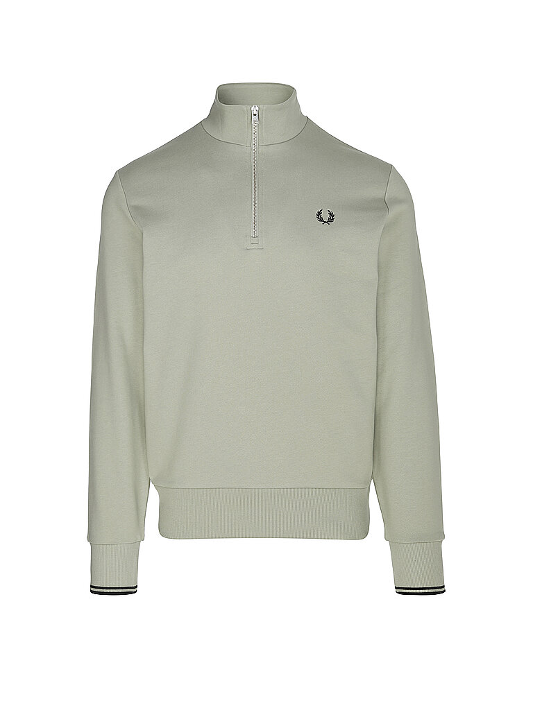 FRED PERRY Troyer Sweater  hellgrün | S