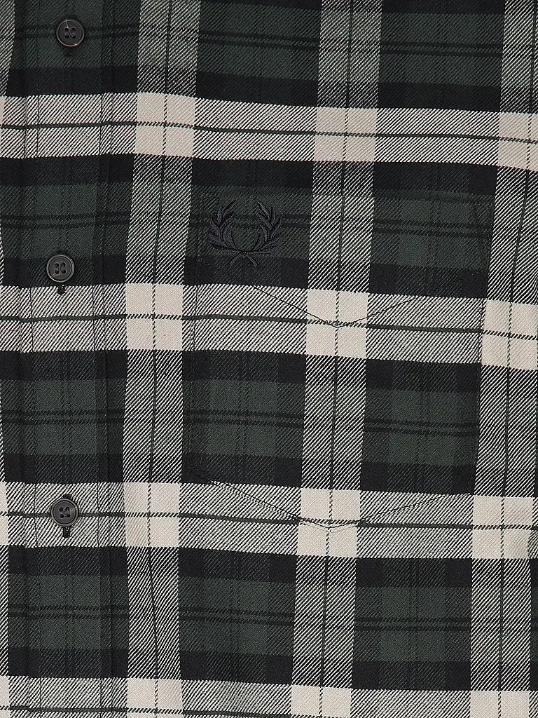 FRED PERRY | Hemd Regular Fit  | Dunkelgrün