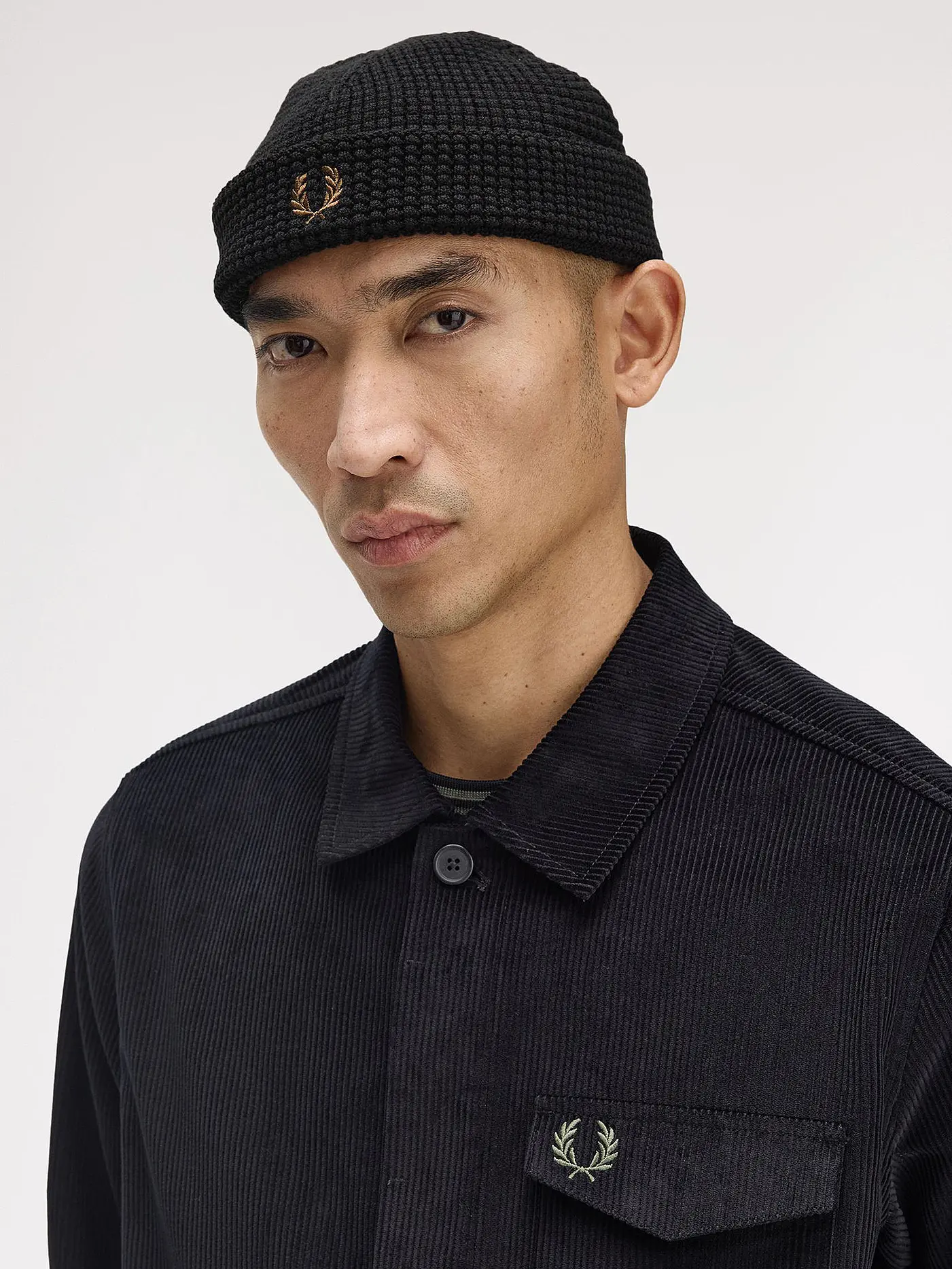 FRED PERRY | Mütze - Haube WAFFLE BEANIE  | schwarz