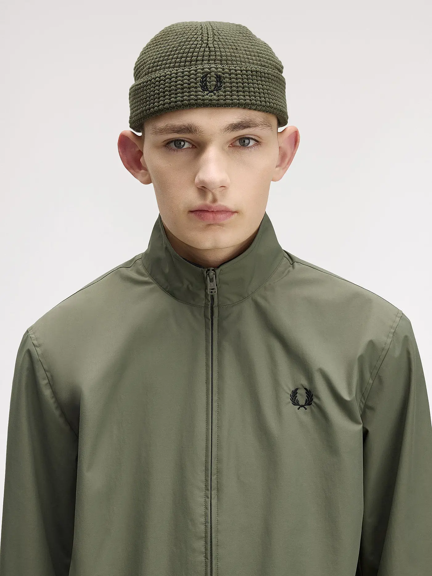 FRED PERRY | Mütze - Haube WAFFLE BEANIE  | olive