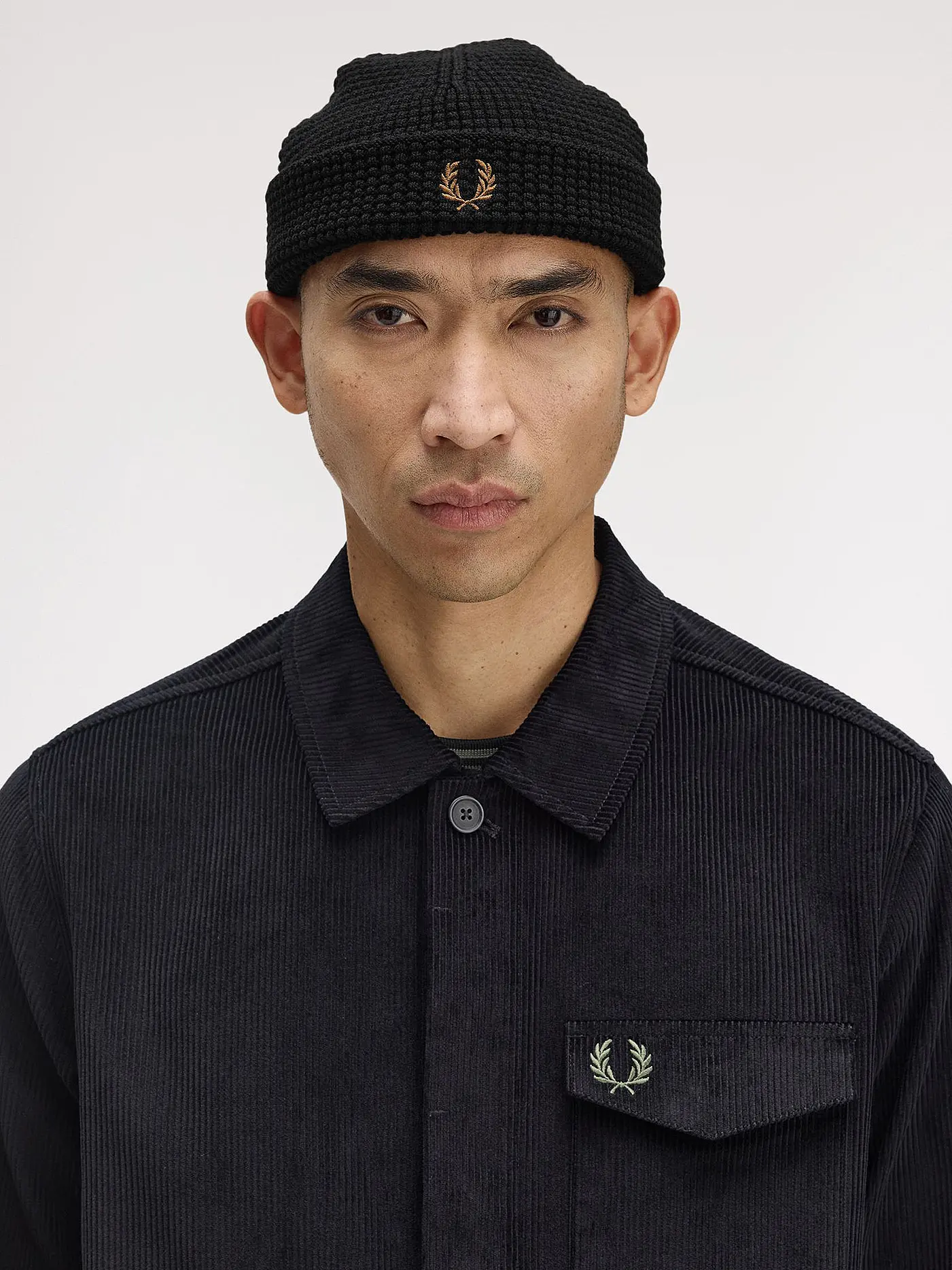 FRED PERRY | Mütze - Haube WAFFLE BEANIE  | schwarz