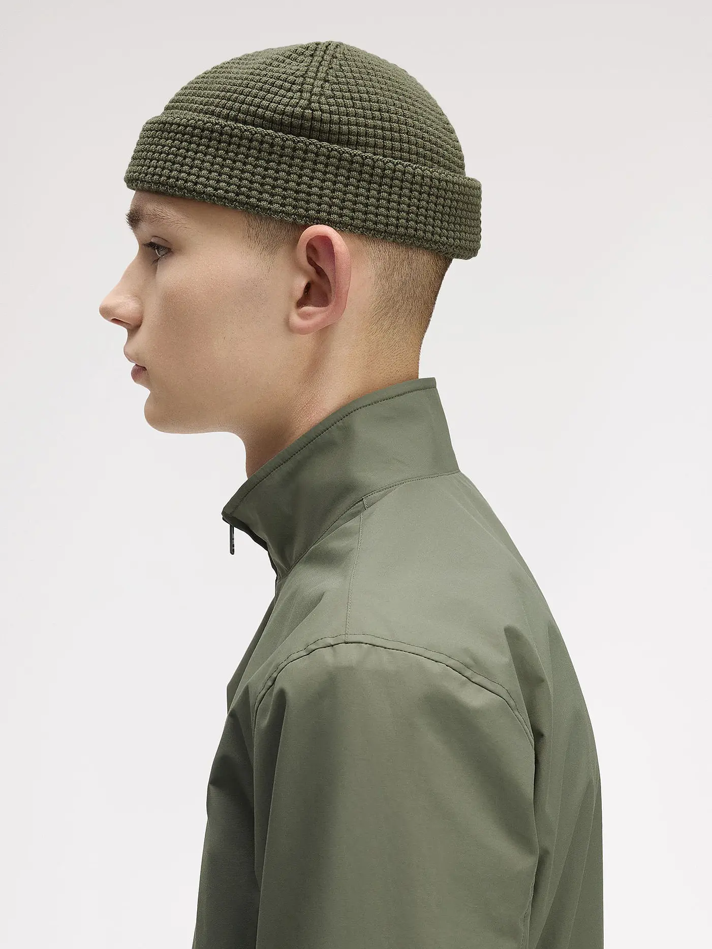 FRED PERRY | Mütze - Haube WAFFLE BEANIE  | olive