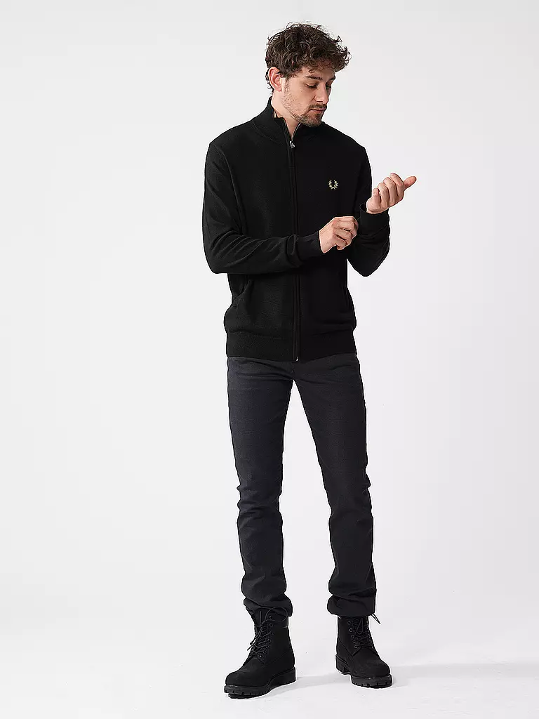 FRED PERRY | Strickjacke  | schwarz