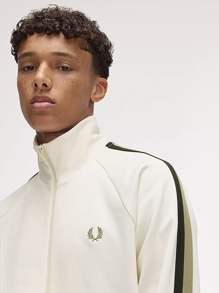 FRED PERRY | Sweatjacke  | creme