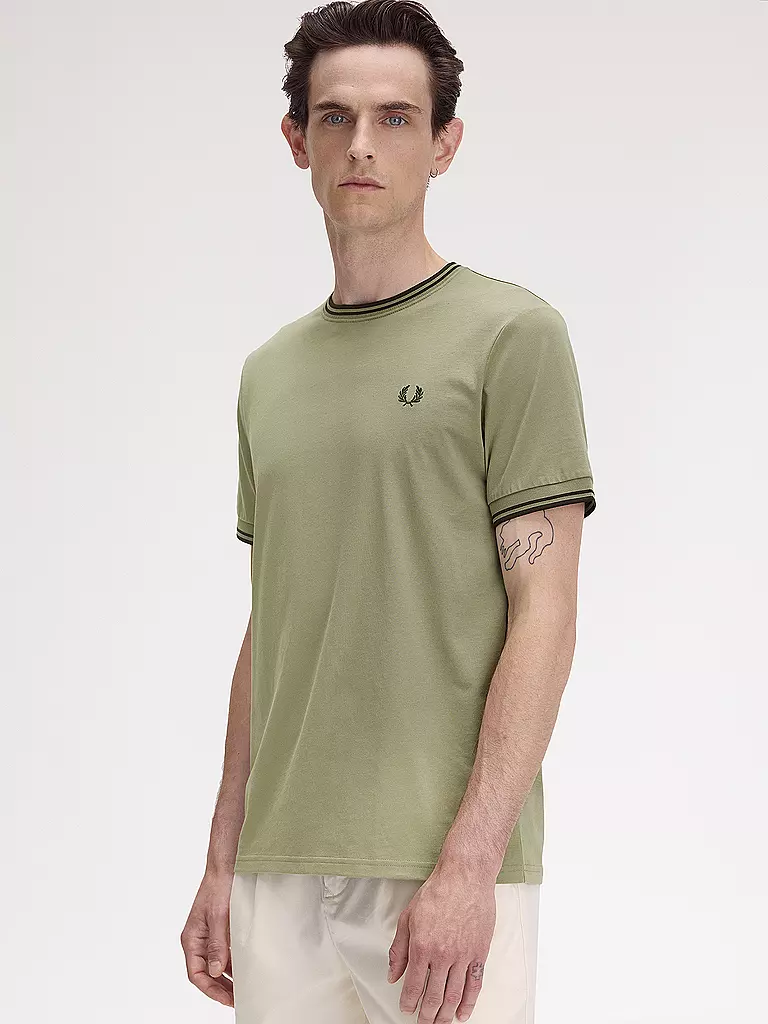 FRED PERRY | T-Shirt | dunkelgrün