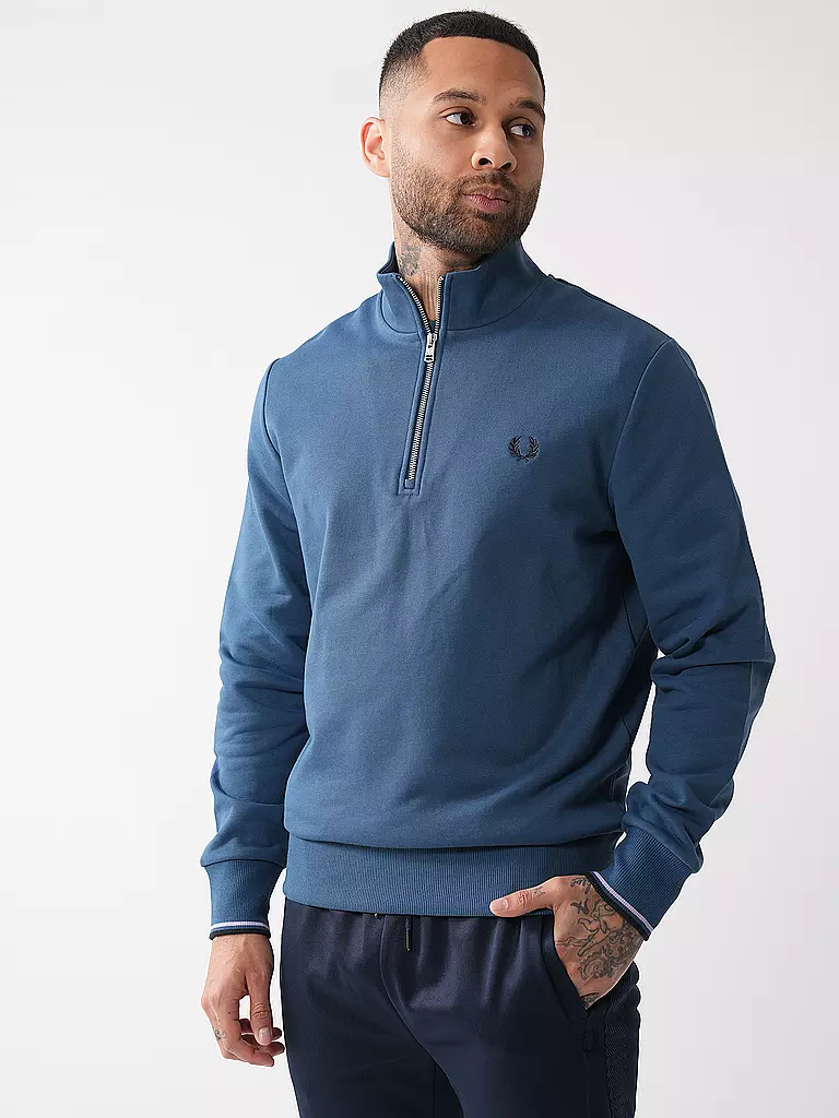 FRED PERRY | Troyer Sweater | blau