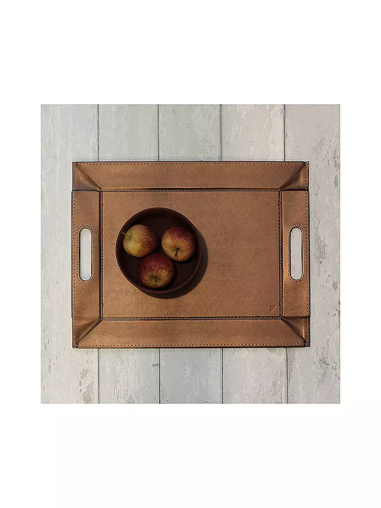 FREEFORM | Wendetablett 55x41cm Bronze / Weiss | hellbraun