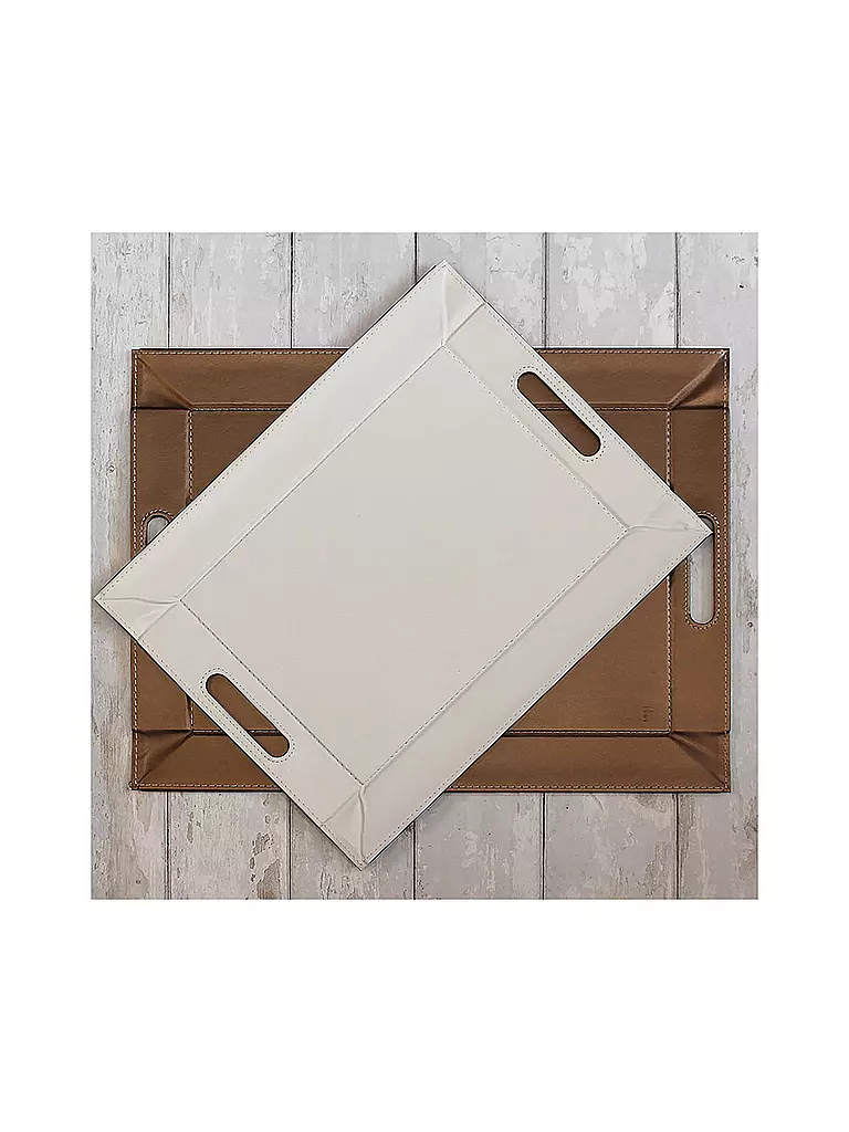 FREEFORM | Wendetablett 55x41cm Bronze / Weiss | hellbraun