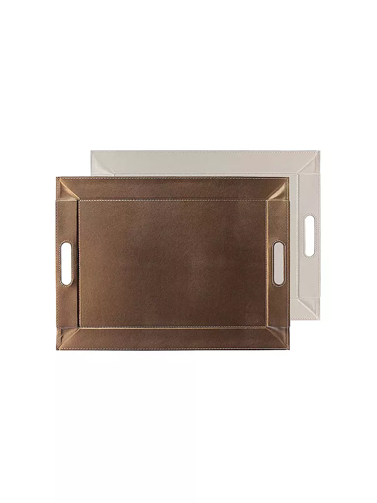 FREEFORM | Wendetablett 55x41cm Bronze / Weiss | hellbraun