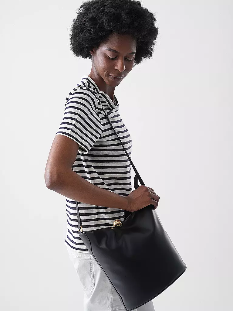 FURLA | Ledertasche - Bucket Bag SFERA  | schwarz