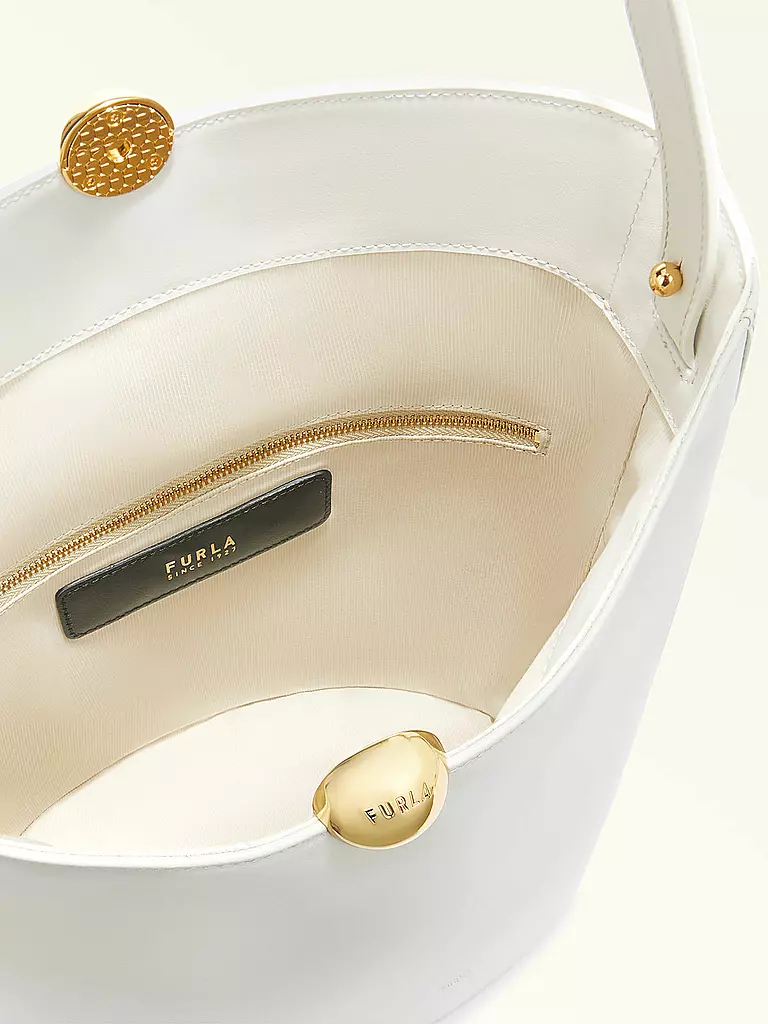 FURLA | Ledertasche - Bucket Bag SFERA | weiss