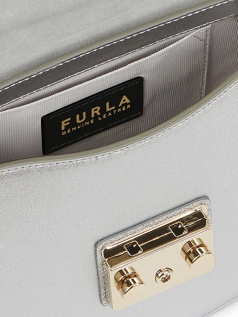 FURLA | Ledertasche - Crossbody " Metropolis " | silber