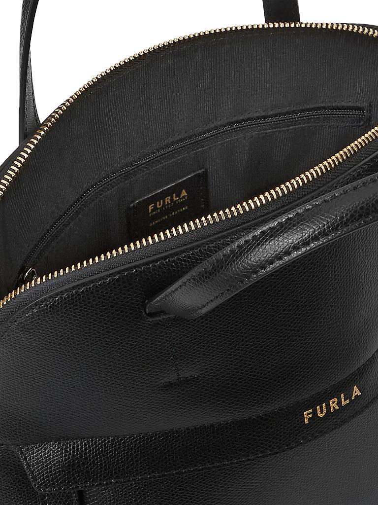 FURLA | Ledertasche - Henkeltasche "Piper Dome" M | schwarz