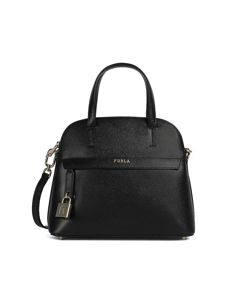 FURLA | Ledertasche - Henkeltasche "Piper Dome" S | schwarz