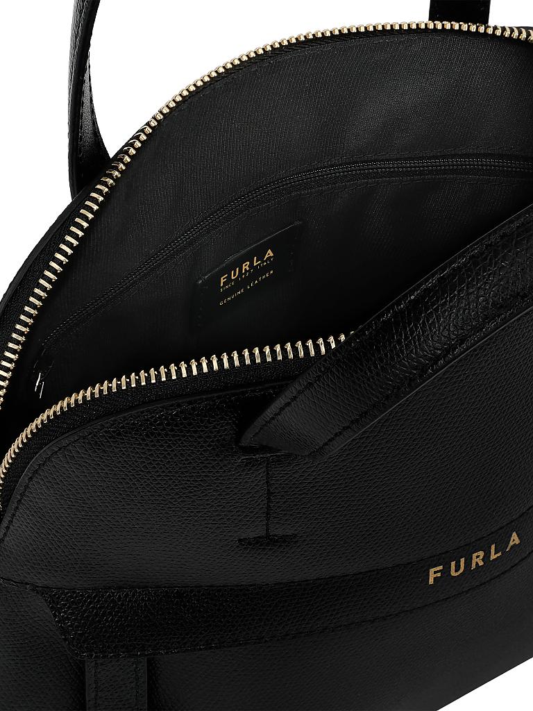 FURLA | Ledertasche - Henkeltasche "Piper Dome" S | schwarz