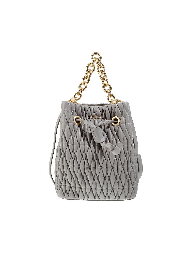 FURLA | Ledertasche - Mini-Beuteltasche "Stacy Cometa" | beige