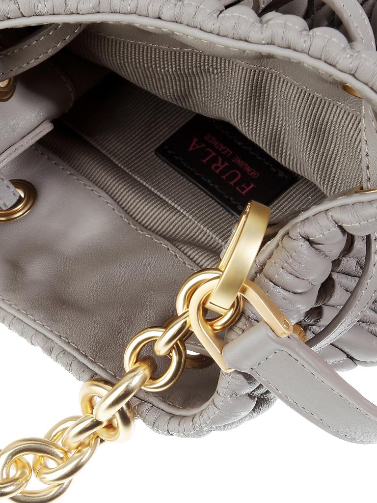 FURLA | Ledertasche - Mini-Beuteltasche "Stacy Cometa" | beige