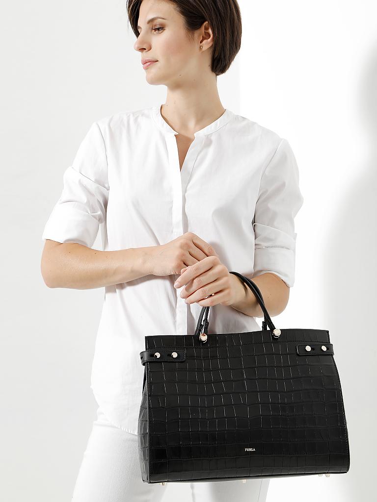 FURLA | Ledertasche - Shopper "Lady M" L | schwarz