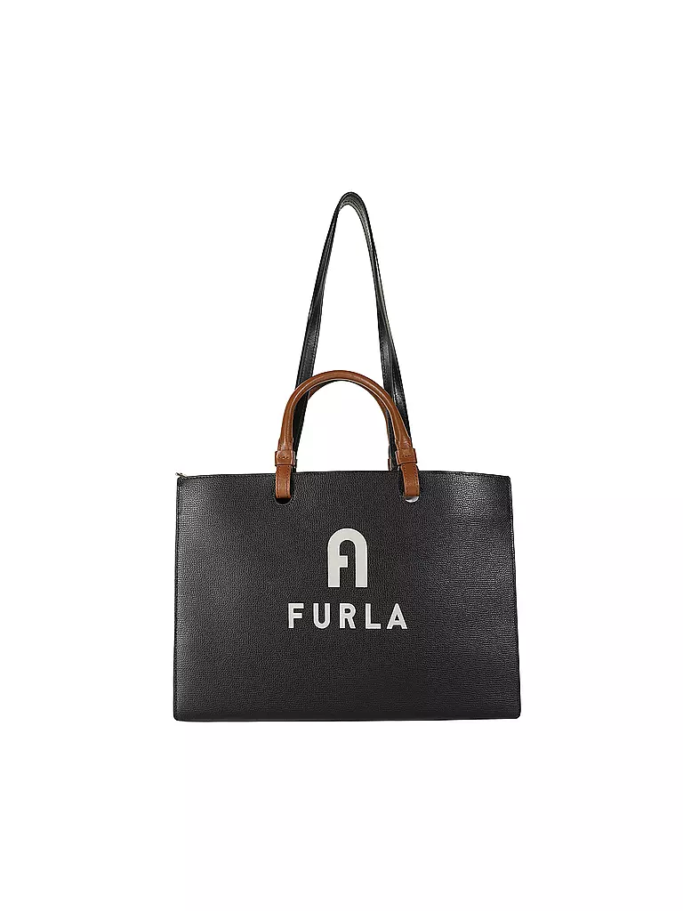 FURLA | Ledertasche - Tote Bag VARSITY | schwarz