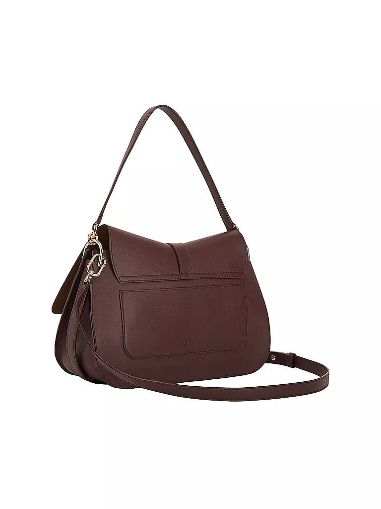 FURLA | Ledertasche - Umhängetasche FLOW Large | beere