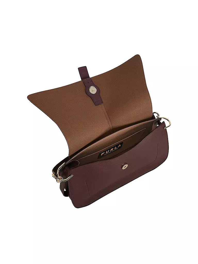 FURLA | Ledertasche - Umhängetasche FLOW Large | beere